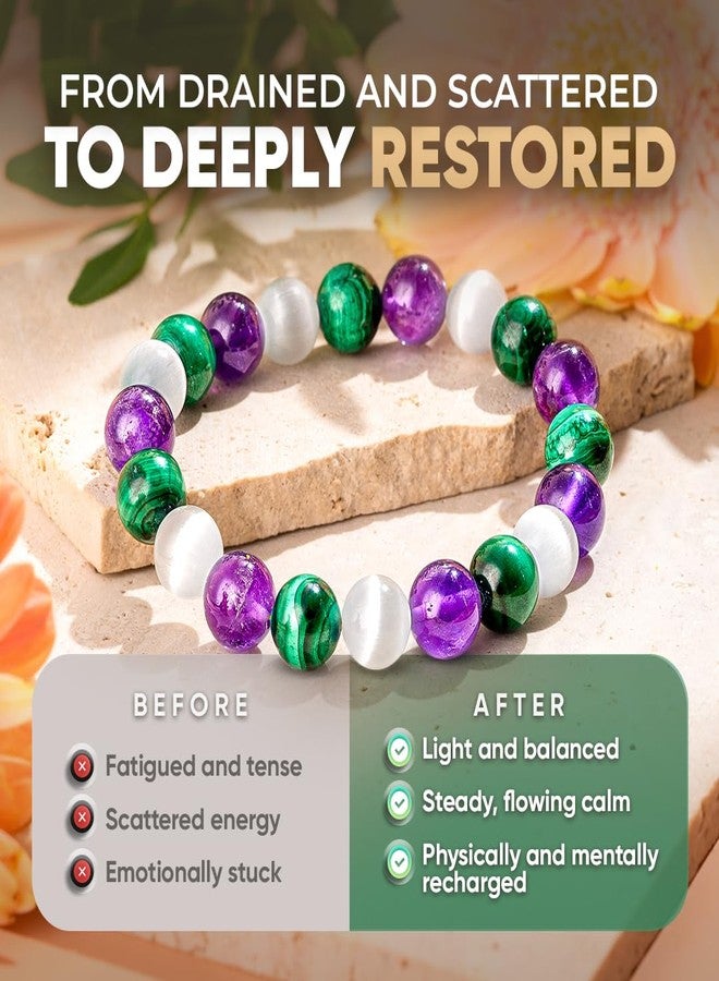 Conscious Items Triple Crystal Positivity Pearl Anklet, Pearl Moonstone & Apatite Ankle Bracelet for Women, Handmade Beaded Anklet for Confidence, Calm & Positive Energy Alignment - Image 3